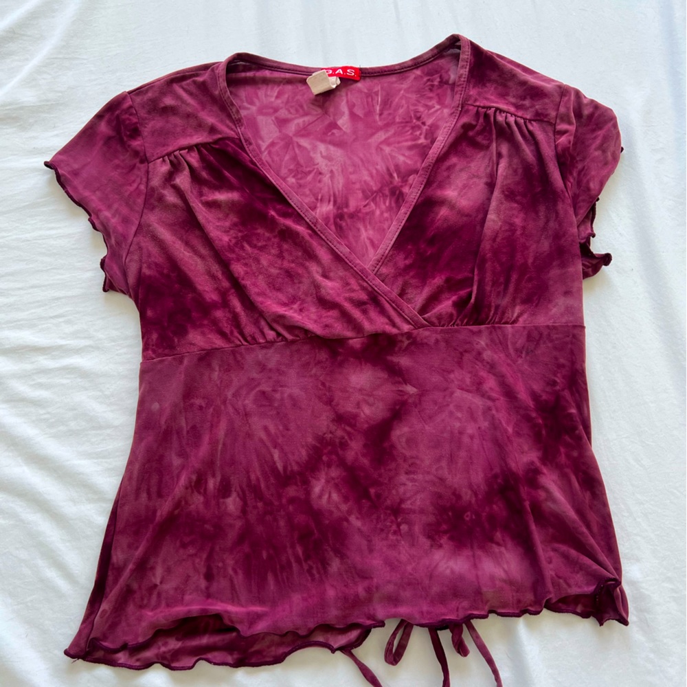 Magenta Tie Dye Top
